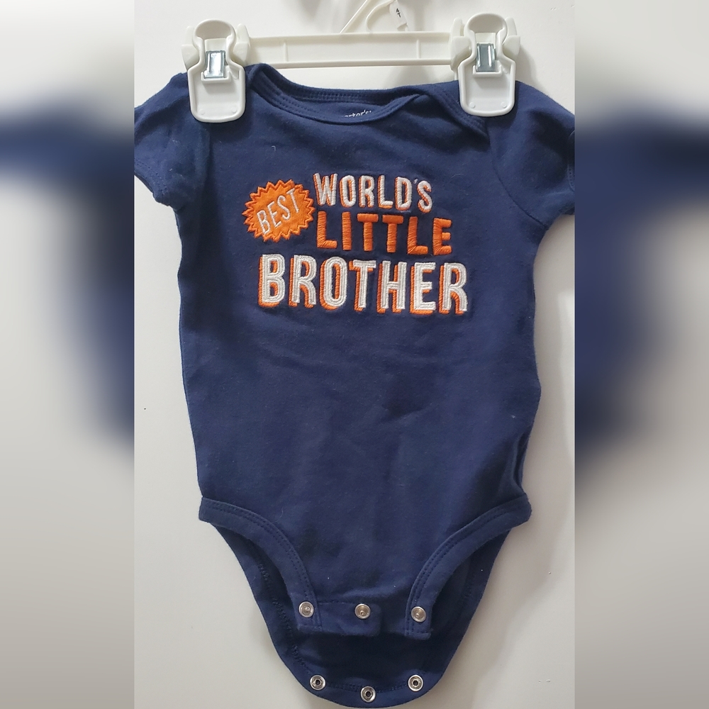 Worlds best little brother onsie 3 months